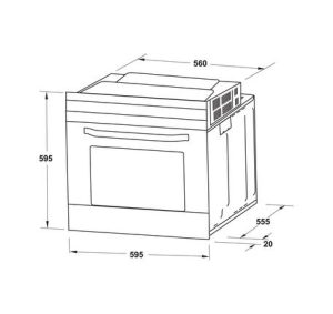 538.61.431 dimd 1 457x431 crop center - Lò nướng âm tủ 65 lít Hafele HO-2K65A 538.61.431