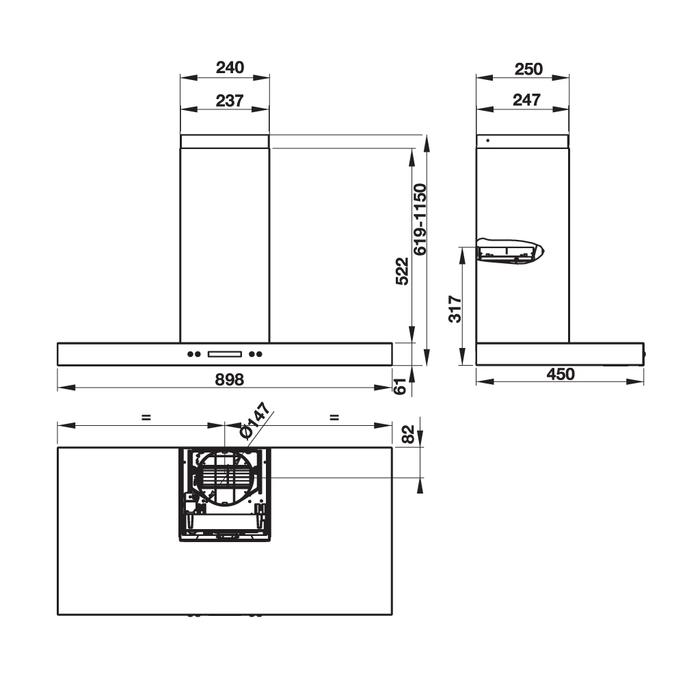 539 30 - MÁY HÚT MÙI GẮN TƯỜNG HAFELE HH-WI90B 539.81.175 539 30 - MÁY HÚT MÙI GẮN TƯỜNG HAFELE HH-WI90B 539.81.175