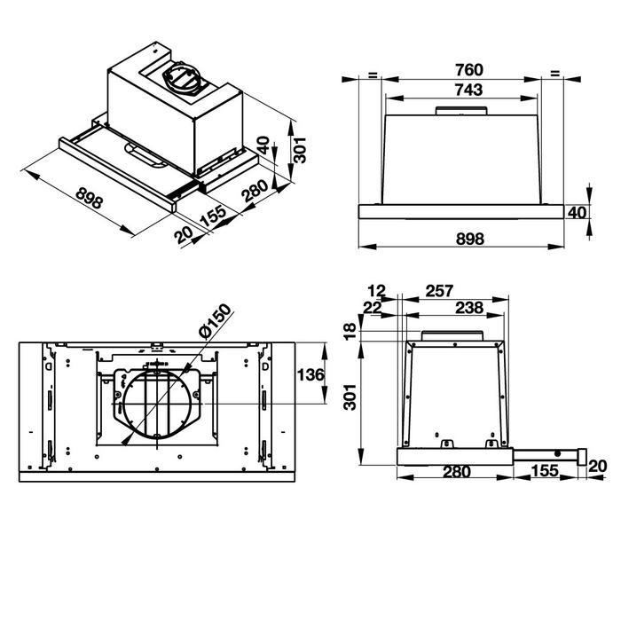 539 48 - MÁY HÚT MÙI ÂM TỦ HAFELE MẶT KÍNH ĐEN HH-TG90E 539.81.075 539 48 - MÁY HÚT MÙI ÂM TỦ HAFELE MẶT KÍNH ĐEN HH-TG90E 539.81.075