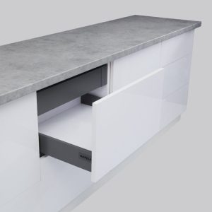 Ray hộp Alto-S giảm chấn, chiều cao thành hộp 80 mm