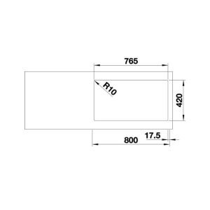 570 55 - CHẬU RỬA CHÉN INOX BLANCO - QUATRUS R15 435/285-IU 570.27.179