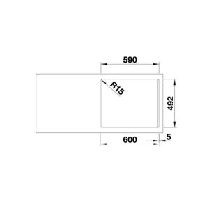 570 66 - CHẬU RỬA CHÉN INOX BLANCO - PLENTA 6 570.27.199