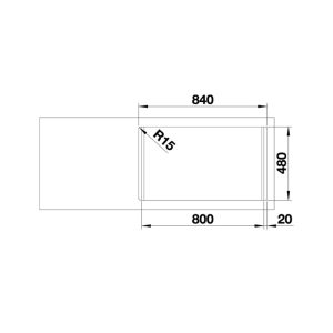 570 86 - Chậu rửa chén Hafele Blanco - Dinas 8S 570.27.200