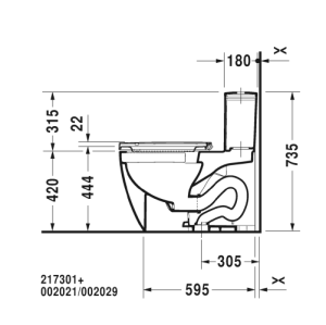 588 - Bồn cầu một khối Hafele Me By Starck 588.46.405