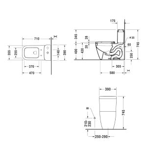 588 36 - Bồn cầu một khối Hafele Happy D.2 588.46.450