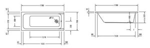 588 45 640 2 - BỒN TẮM ÂM Hafele D-CODE 588.45.640