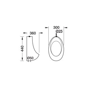 588 59 - Bồn tiểu nam treo tường Hafele 300 588.40.440