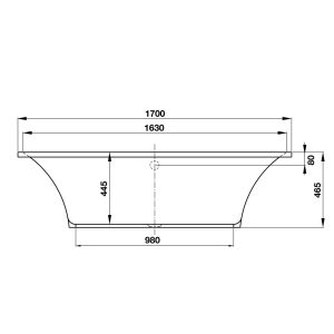 588 68 - Bồn tắm âm Hafele ACTIVE 1700 588.55.681