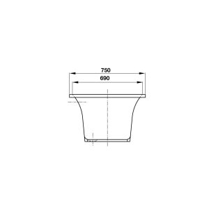 588 69 - Bồn tắm âm Hafele ACTIVE 1700 588.55.681
