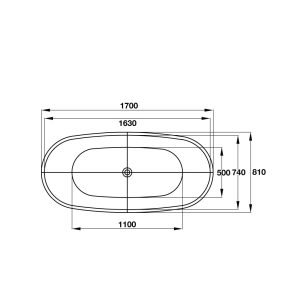 588 79 - Bồn tắm độc lập Hafele ROOTS 1700 588.55.660