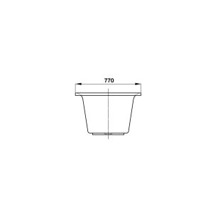 588 88 - Bồn tắm âm vuông Hafele - D1750 x R770 x C470 mm 588.55.611