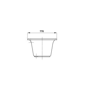 588 94 - Bồn tắm âm tròn Hafele - D1720 x R770 x C480 mm 588.55.603