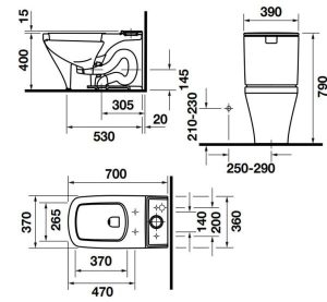 588.45.383 kt 874x807 0 - Bồn Cầu 2 Khối Durastyle Duravit HAFELE 588.45.383