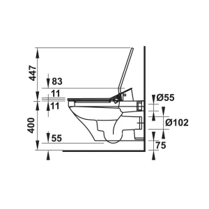 588.45.385 dimd1 - Bồn cầu treo tường Duravit HAFELE 588.45.385