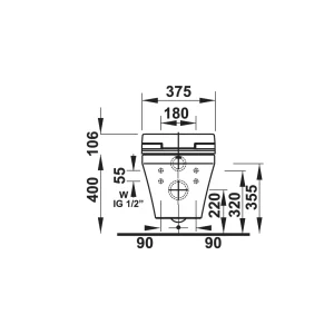 588.45.385 dimd2 - Bồn cầu treo tường Duravit HAFELE 588.45.385