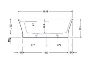 588.45.690 2 - Bồn tắm độc lập Cape Cod HAFELE 588.45.690