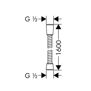589 102 - Dây sen kim loại Hafele Sensoflex 160 cm 589.29.902