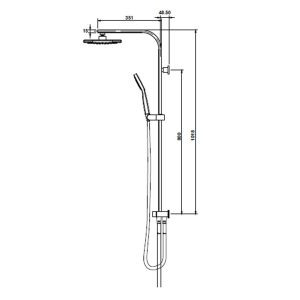 589 11 - BỘ THANH SEN TẮM KẾT HỢP MÀU ĐEN MỜ Hafele 589.85.531