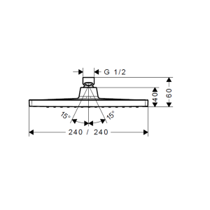 589 21 - SEN ĐẦU GẮN TRẦN RAINDANCE 300 CÓ TAY SEN Hafele 589.30.818