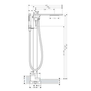 589 211 - Cây sen tắm âm sàn Hafele Massaud 589.29.514