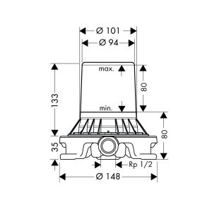 589 212 - Cây sen tắm âm sàn Hafele Massaud 589.29.514