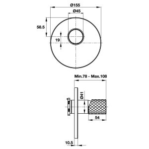 589 295 - Bộ trộn sen tắm âm Hafele CHARM 589.02.639