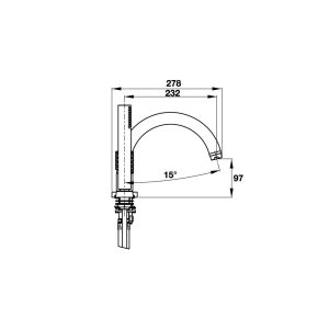 589 299 - Bộ trộn bồn tắm 4 lỗ Hafele CHARM 589.02.638