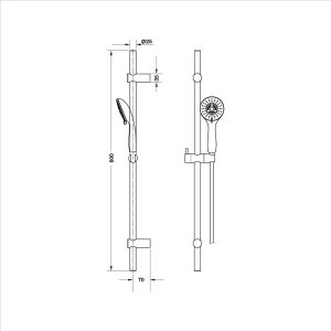 589 31 - Bộ sen tay kèm thanh trượt Hafele Ergo 589.85.315