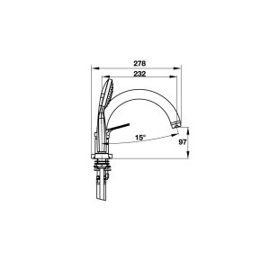 589 323 - Bộ trộn bồn tắm 4 lỗ Hafele NEW MYSTERIOUS 589.02.607