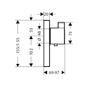 589 49 - BỘ TRỘN ĐIỀU NHIỆT Hafele SELECT 589.50.320