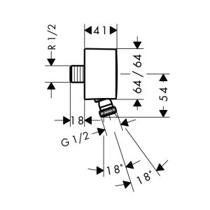 589 82 - Phụ kiện cấp nước cho sen tay Hafele 589.50.706