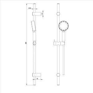 589 88 - Bộ sen tay kèm thanh trượt Hafele X-Jet 589.47.080