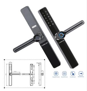 Khóa vân tay Kassler KL-599 Black - Chống nước mưa