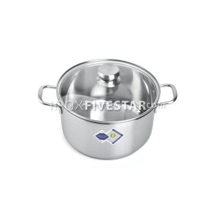 Nồi inox Fivestar 3 đáy nắp kính 24cm