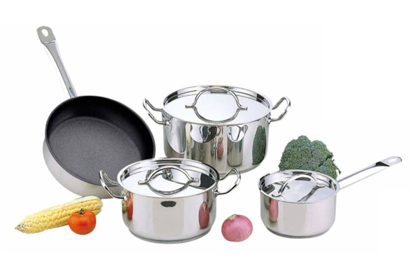 6 1 1 1 - Bộ nồi inox 304 TOMATE TOM 0707 6 1 1 1 - Bộ nồi inox 304 TOMATE TOM 0707