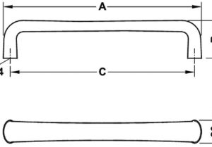 61 9 - Tay nắm tủ Hafele, Chrome bóng 106.61.254