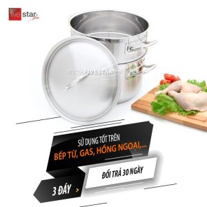 Bộ nồi xửng hấp inox Fivestar 30cm