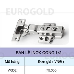 Bản lề inox cong 1/2 EuroGold WS02