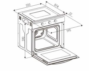 75l20ky20t - LÒ NƯỚNG ÂM TỦ ARBER ABLN57L