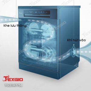 775b20luu20thong - Texgio Dishwasher TG21H775B - 13 Bộ Bộ Sấy Khí Nóng, Diệt Khuẩn UV