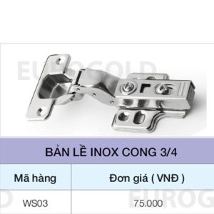 Bản lề inox cong 3/4 EuroGold WS03