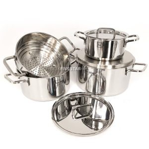 82a44a6f - Bộ nồi cao cấp 3 lớp inox 304 Five star