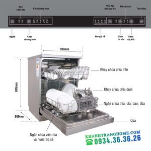 8818 01 1 - Máy rửa bát Kocher KDEU-8818 8818 01 1 - Máy rửa bát Kocher KDEU-8818