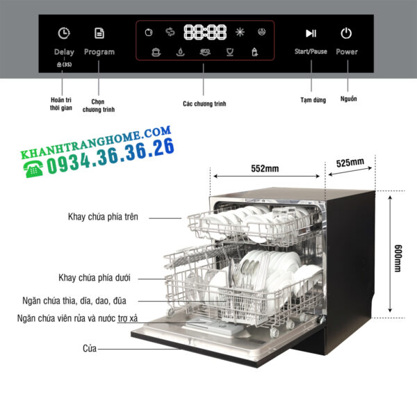 8839 01 1 - Máy rửa bát Kocher KDEU-8839 8839 01 1 - Máy rửa bát Kocher KDEU-8839