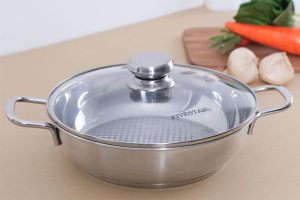 88865054 - Chảo caro 24cm Fivestar nắp kính