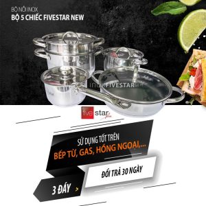Bộ nồi 5 chiếc Five Star mới