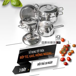 Bộ nồi inox 5 chiếc Fivestar