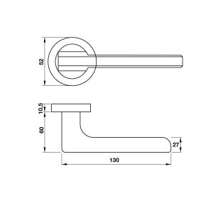 901 11 - Tay nắm cửa phòng BLACK màu đen Hafele 901.79.872