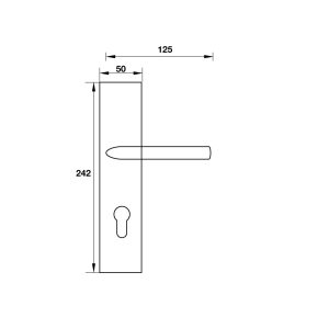 903 28 - Tay nắm cửa chính đế dài HAFELE mở phải Hafele 903.98.465