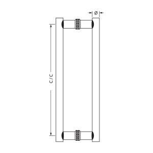 903 69 - TAY NẮM KÉO CHỮ H 316,1200mm Hafele 903.01.846